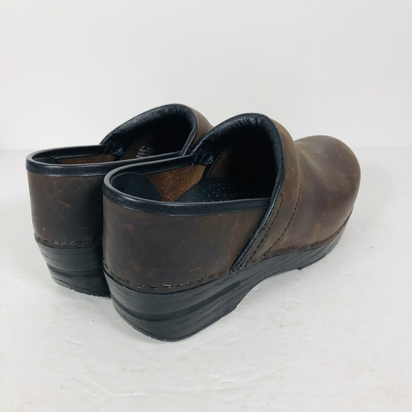 Dansko Womens Professional Clogs Antique Brown  37 (US 6.5-7) Fast Shipping - Picture 3 of 10